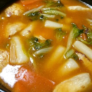 ストウブDe〜トッポッギ入り韓国風スープ